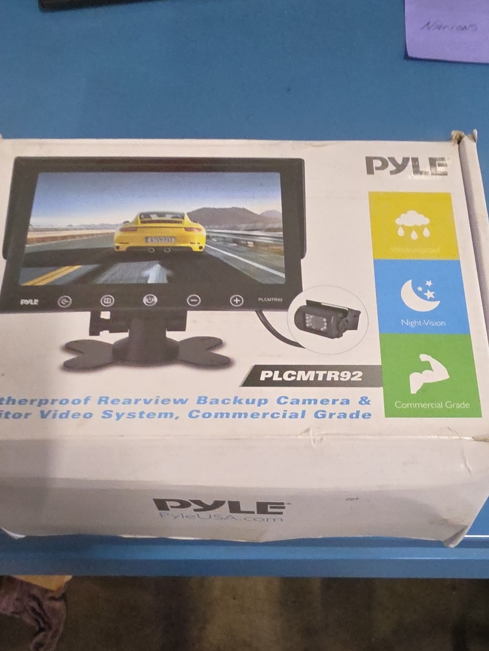 Pyle PLCMTR92 Black Waterproof Rearview Backup Camera & Monitor
